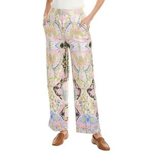 Elie Tahari Womens The Skylar Linen‎ Blend Pant, Pink